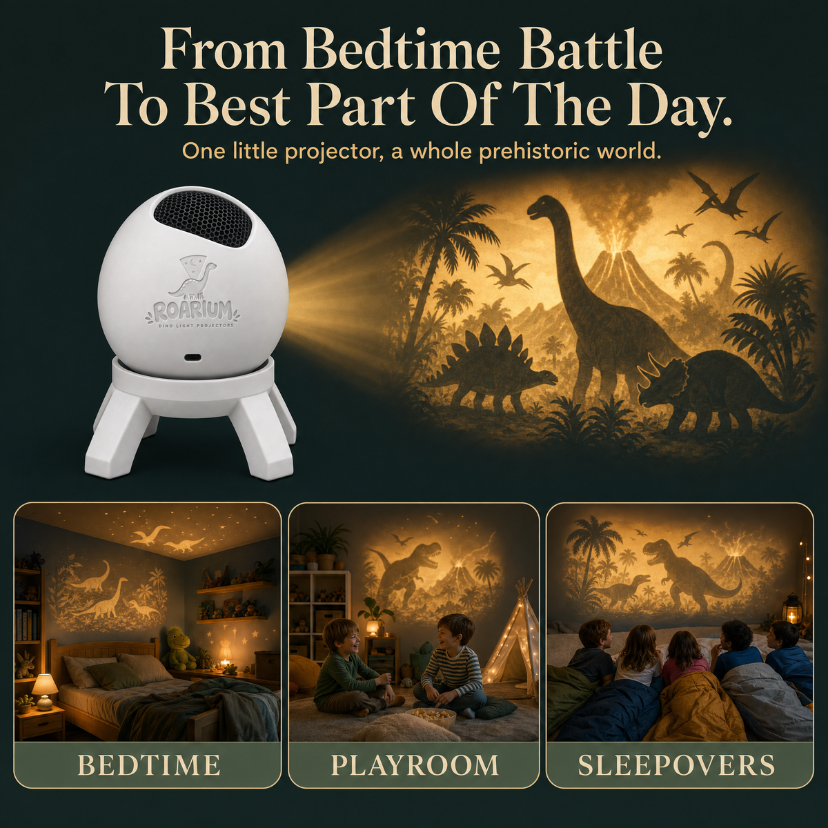 ROARIUM for bedtime, playroom and sleepovers